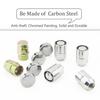 Car Steel M12x1.25 Wheel Lock Lug Nut +4 Pcs Anti Theft Locking Nut w/ 2 Key Set