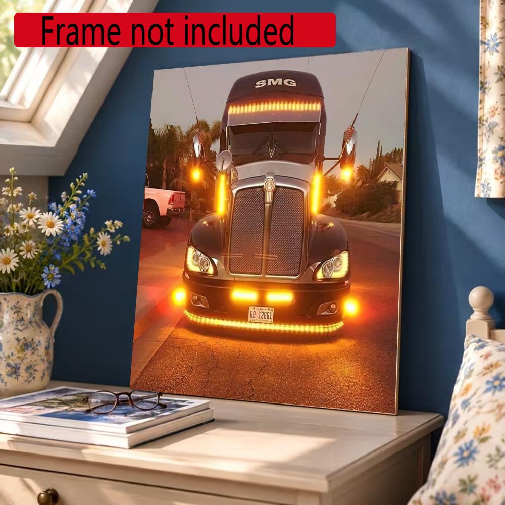 Kenworth 5D Diy Diamond Paintings Mosaic Wall Round Diamond Art Painting Kits Embroidery Crystal Accessories Frameless