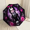 1PC Gothic, Roses Umbrella-8-Rib Reinforced, Automatic Open, Lightweight & Durable, Cute Fashion Accessory for Outdoor-K1308
