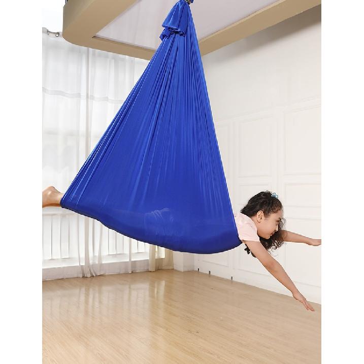 150x280cm Full Set Kids Home Hanging Swing Seat Yoga Fitness Hammock Nylon Elastic Therapy Cuddle Wrap Aerial Yoga
