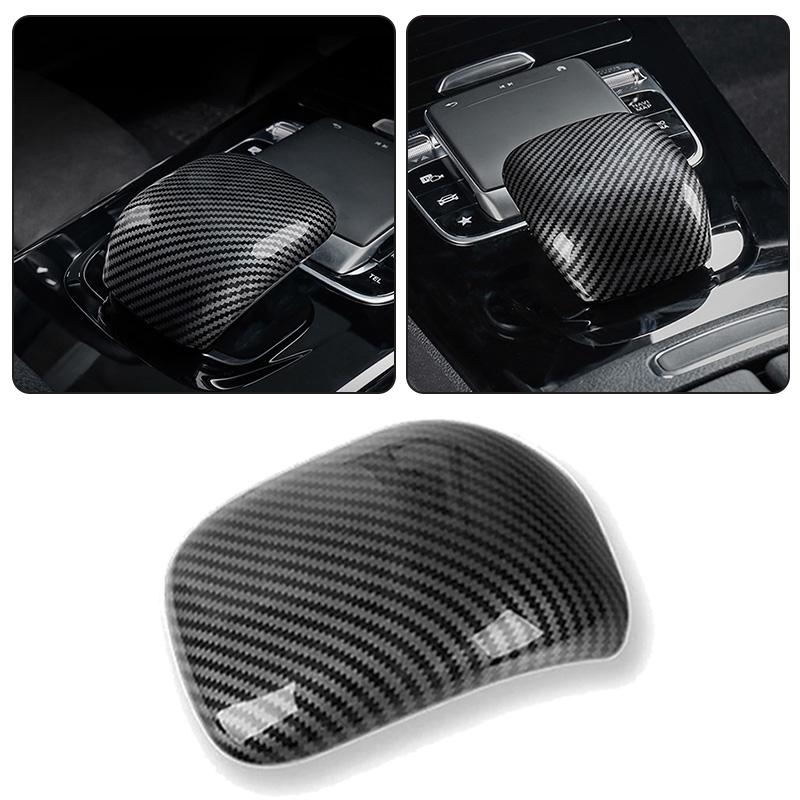 Für Mercedes-Benz A-Klasse W177 CLA C118 2019-2022 Auto Schaltknauf Abdeckung Zierleiste Zubehör Carbonfaser-Look