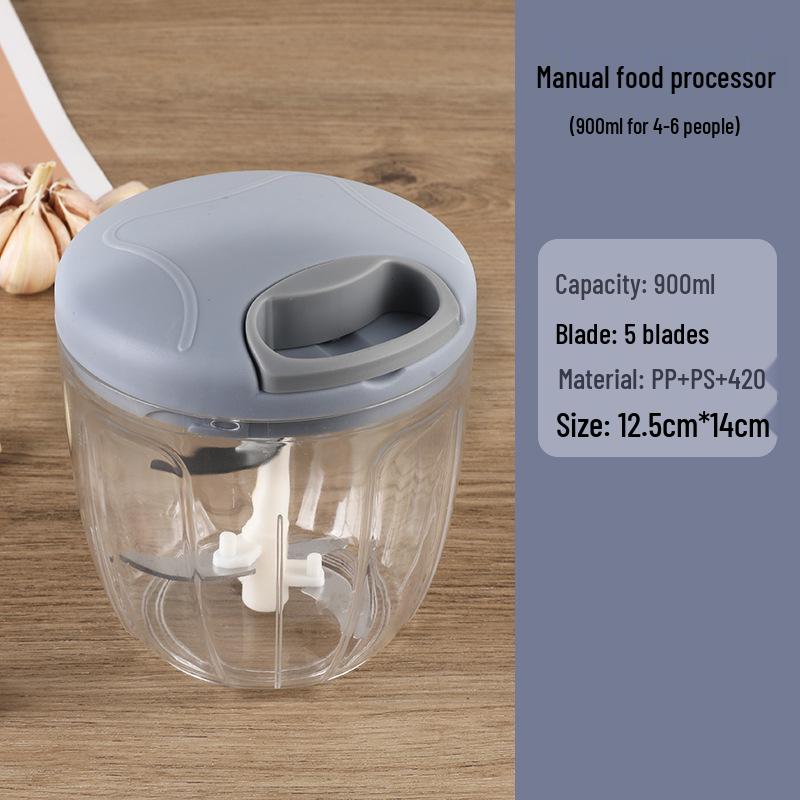 Ruční lis na česnek a sekáček - Malý domácí mačkač a sekáček na česnek pro dochucování a přípravu jídla