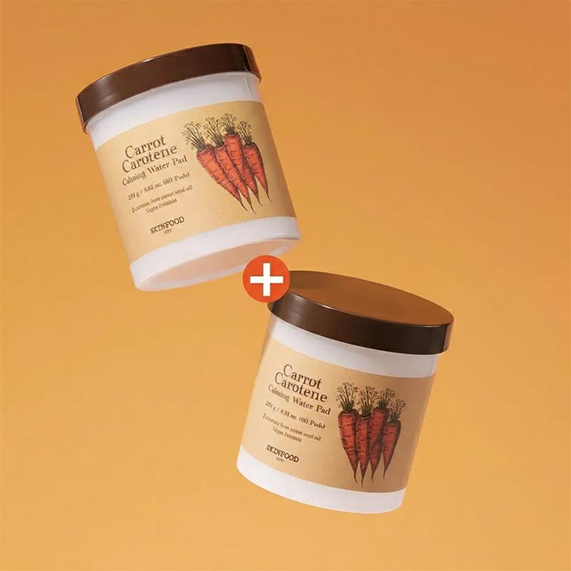Skinfood Karotten-Karotin Beruhigendes Wasser-Pad Doppelpack 60 Stück + 60 Stück