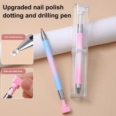 Automatic Refillable Wax Pen DIY Craft Rhinestone Painting Manicure Pen Rhinestones Art Precise Placement