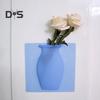 3/6Pcs Wall Mount Silicone Vase Reusable Self-Adhesive Home Office Indoor Refrigerator Window Wall Hanging Plants Flower Vase Sticker Decoration