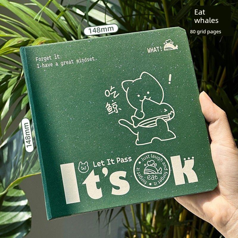 

Grade Three Class Two It s OK Notebook Good-looking Square Square Square Notebook Postgraduate Entrance Examination Notepad Small Notebook K Eat whales