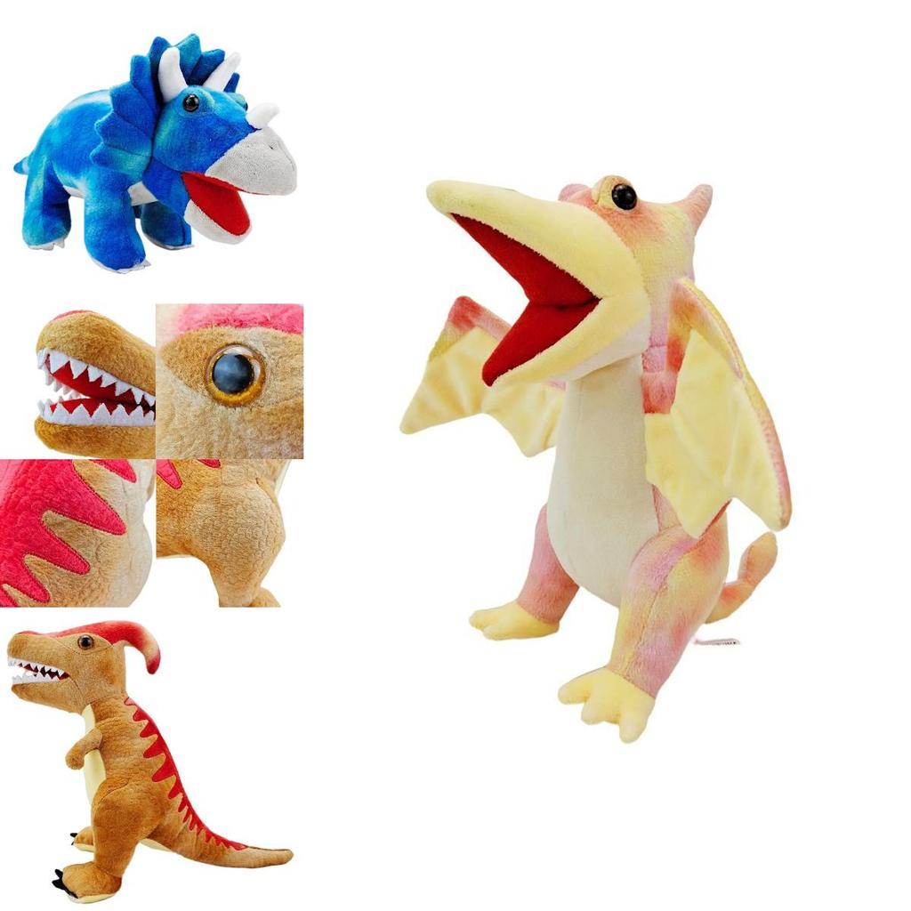 Entzückende Plüsch-Dinosaurier-Stofftiere Perfekte Weihnachtsgeschenke Triceratops und T-Rex