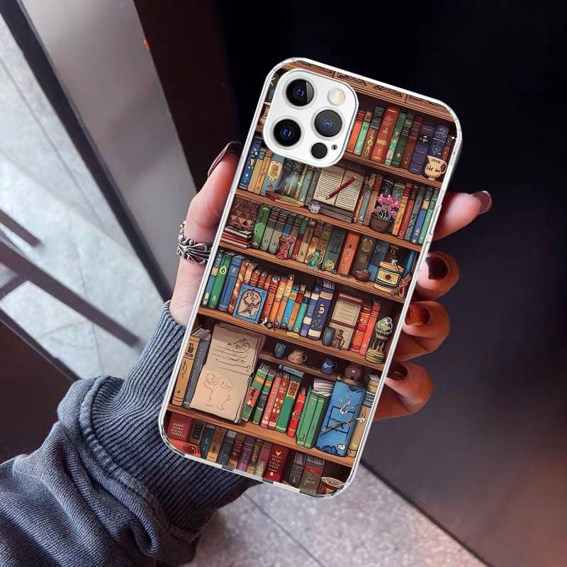 Read Books illustration Reading Phone Case For iPhone 17 Air 16 15 Pro Max 14 Plus 13 Mini 12 11 Cover 7 8 SE Silicone Shell Pri