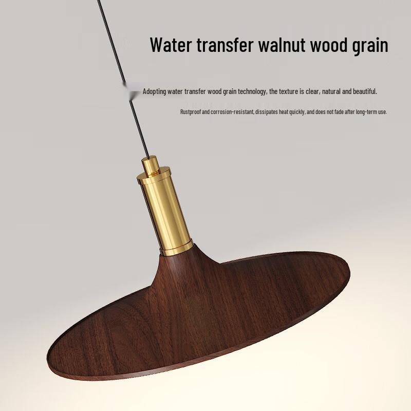 Walnut Wood Dimmable LED Pendant Light