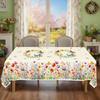 Spring Watercolor Wildflowers Rectangle Tablecloth for Table Decor Summer Daisy Butterfly Kitchen Dining Table Cloth Party Decor
