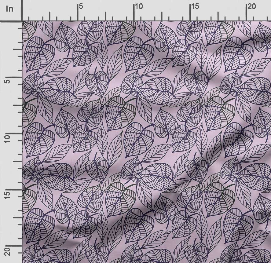 Soimoi Leaves Print,  Cotton Cambric, Quilting Fabric Sold by The Yard 42 Inch Wide, Medium Weight Cotton Fabric,