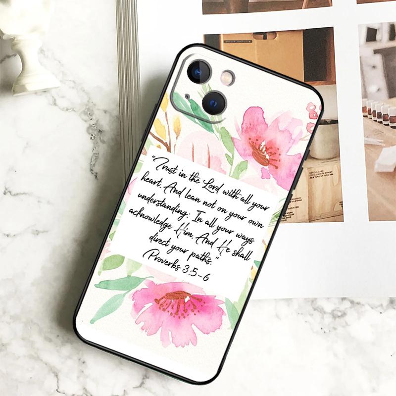 Bible Verse Phone Case For iPhone 17 16 15 14 12 11 13 Pro Max Plus 12 13 Mini 16e 17 Air Cover Coque