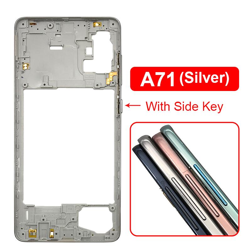 A71 Middle Frame For Samsung Galaxy A71 2020 A715 A715F Housing Middle Frame+Battery Cover Rear Housing Back Case +SIM Card