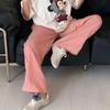 New Arrivals Open Run Women Loose Fit Stripe Banding Wide Pants