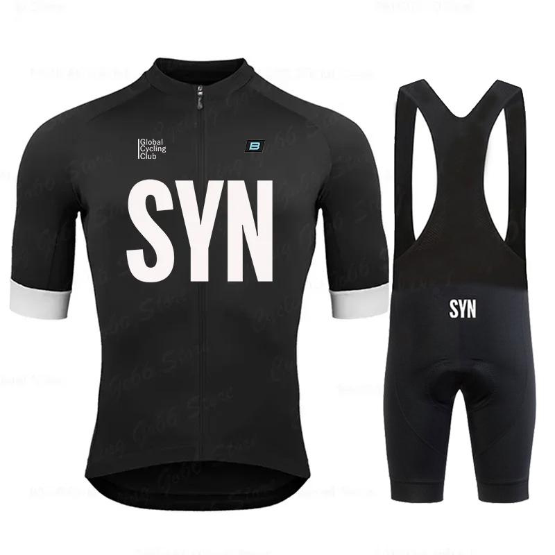 

2025 Synful Мужская велосипедная одежда Комплект футболки с коротким рукавом для горного велосипеда Триатлон MTB Лето L