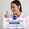 Nivea Cherry Shine Lip Balm 4.8g Pack Of 1 | Glossy Finish With 24H Moisture | Smooth Texture For Soft Lips | Natural Lip Care