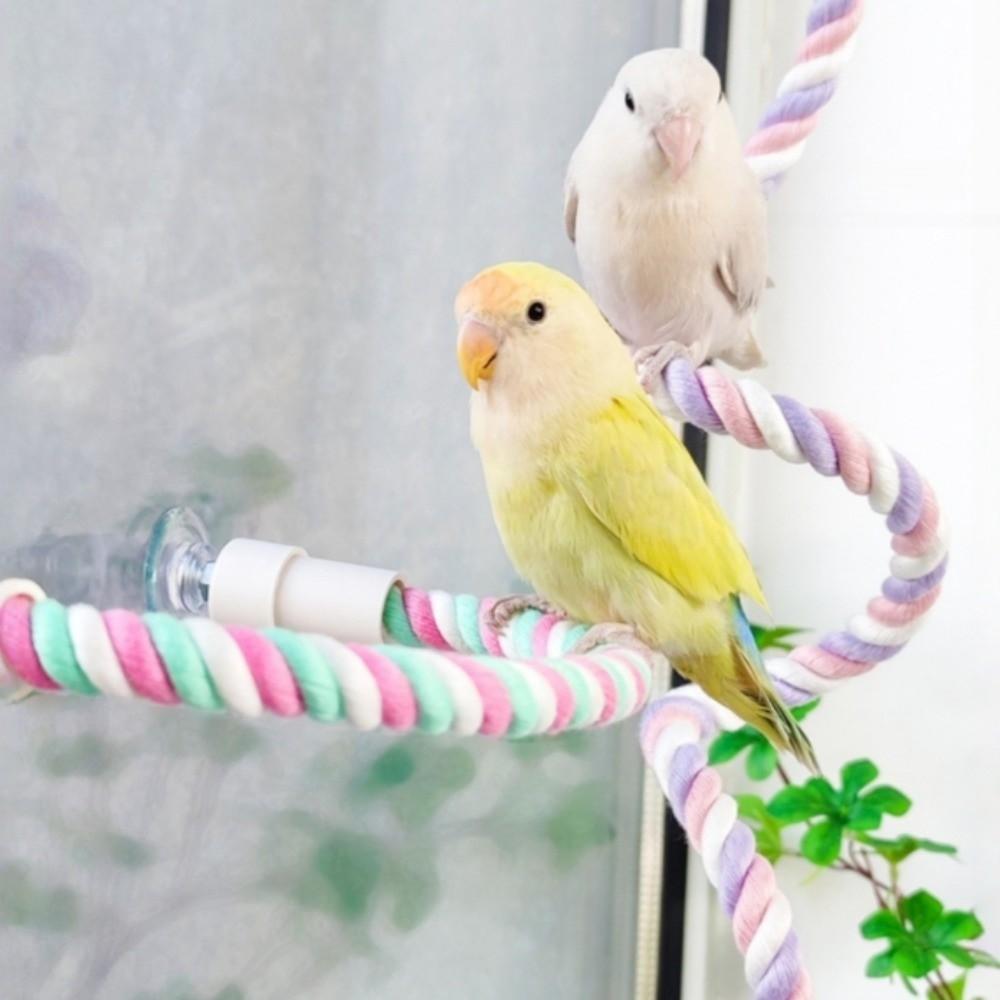 Comfortable Grip DIY Bendable Perch for Birds Cotton Rope Parrot Standing Perch  Cage Enrichment