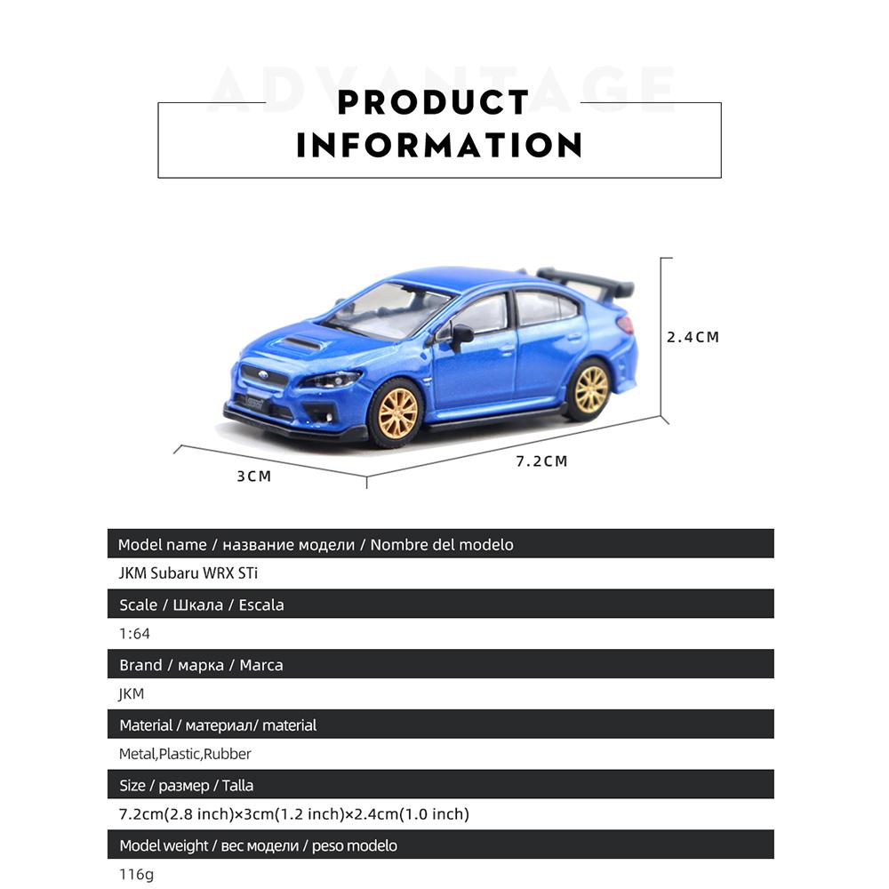 Kolekce modelů aut Subaru Impreza WRX STI v měřítku 1/64, dárek, odlévané vozidlo