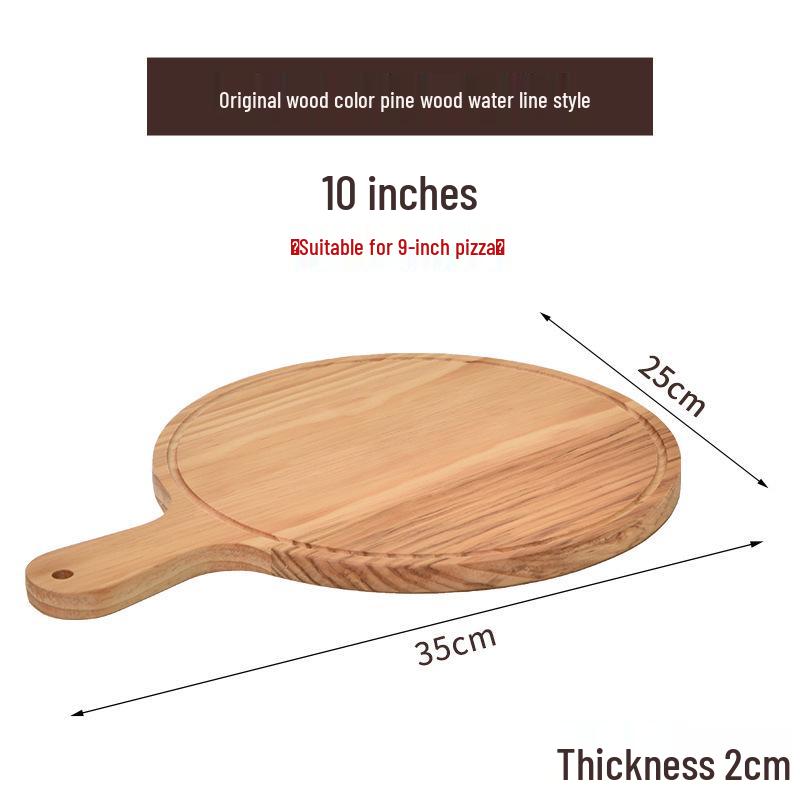 Japanese Style Round Wooden Pizza Pan and Tray