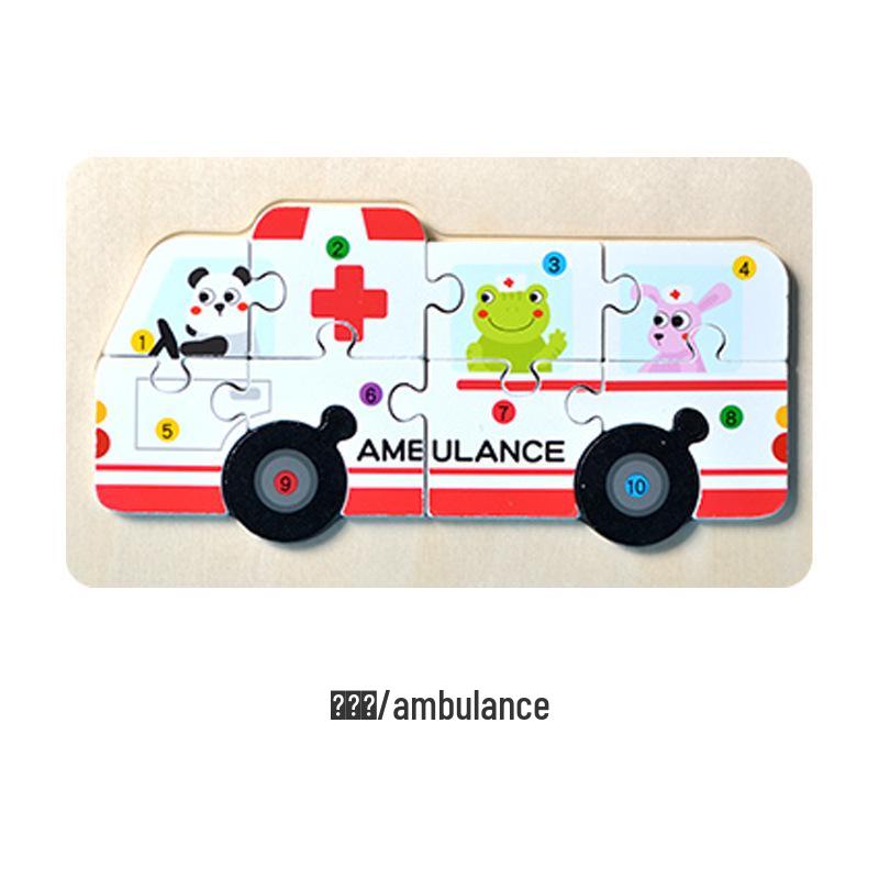 3D Wooden Puzzle Toys for Early Childhood Education - Snap-Fit for Boys & Girls