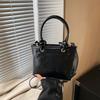 PU Leather Vintage Crossbody Bag Elegant Ladies Bucket Bag Minimalism Square Shoulder Bag  Girls