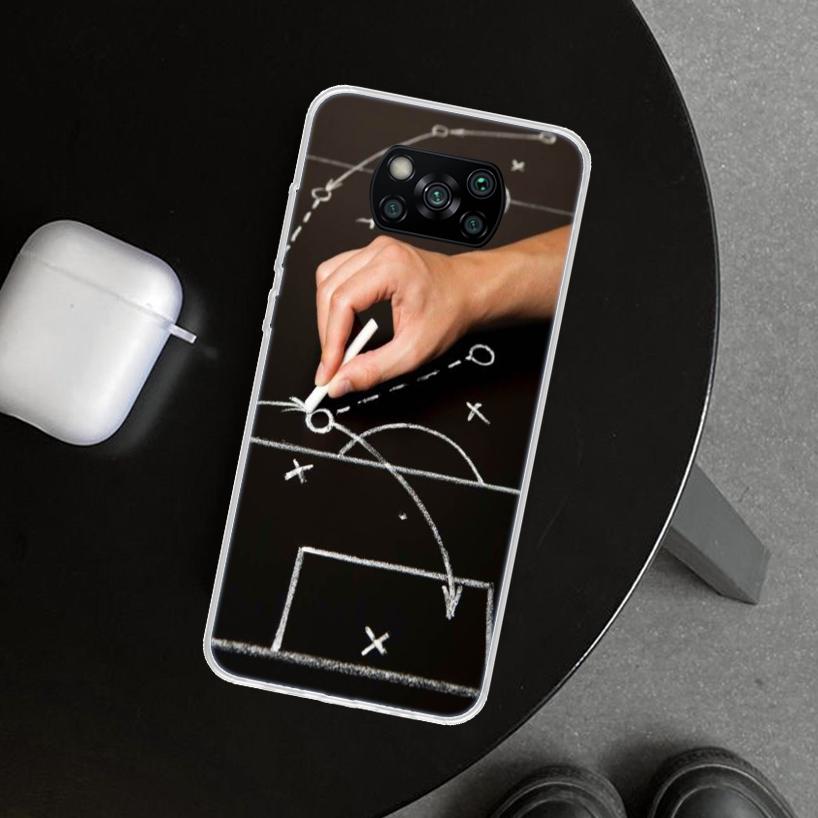 Football Soccer Tactics Time Phone Case Cover for Xiaomi Poco X6 X5 X4 X3 Nfc X7 F7 Ultra F6 Pro F5 F4 Gt F3 M6 M5 M4 M3 Print C