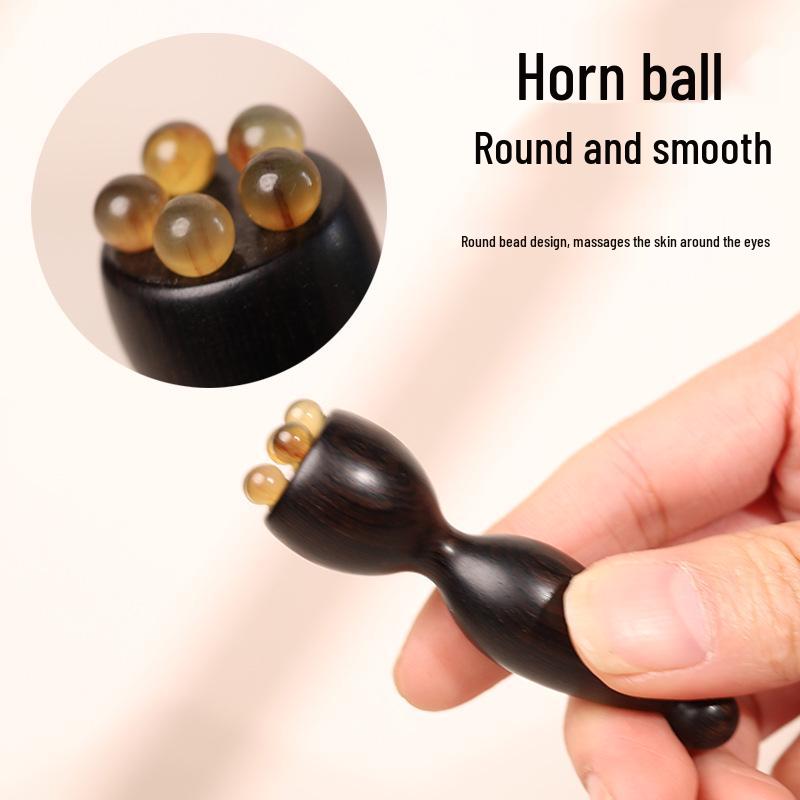 Purple Sandalwood Lotus Head Massager for Eye Acupressure & Facial Meridian Unblocking