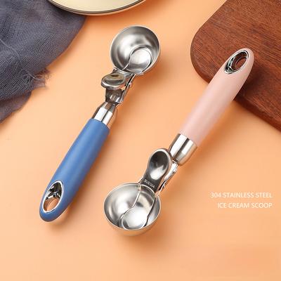 304 Stainless Steel, Ice Cream Scoop, Elastic, Ice Cream Scoop, Fruit Scoop, Watermelon Scoop, DIY Household, Summer Kitchen Small Tool