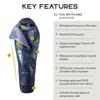 NEMO Equipment Soul Genderless Endless Promise Synthetic Mummy Sleeping Bag Blue Regular - Granite/Odyssey Gray/Mango -