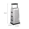 4-Sided Grater, Potato, Fruit, Vegetable, Cheese Shredder and Slicer, Kitchen Multifunctional Vegetable Cutter with Handle and Non-Slip Rubber Bottom,