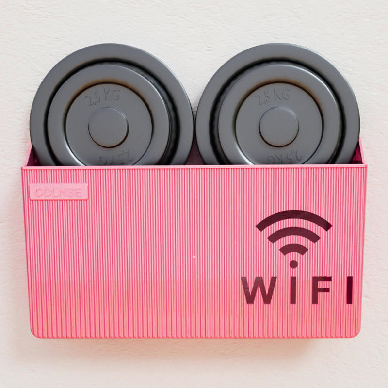 Wireless Wifi Router Shelf Storage Box Wall Hanging ABS Cable Power Bracket Organizer Box Household Living Room Decoration