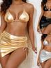 2026 European & American Cross-border Glitter Slim-fit Bikini Set - Sexy Nightclub Best Seller