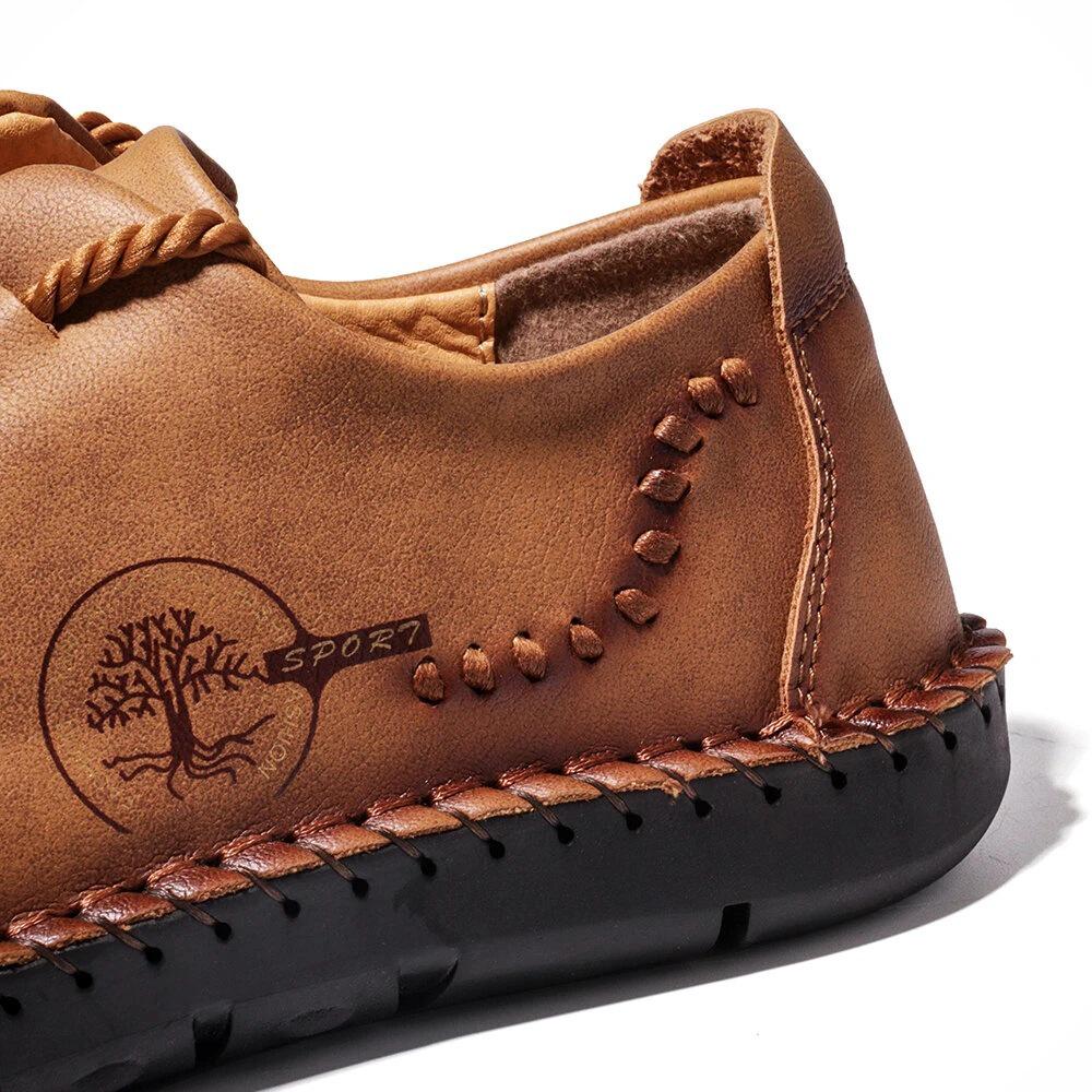 Spring 2026 Men's Casual Leather Driving Shoes - Large Size, Handmade, Hot Selling