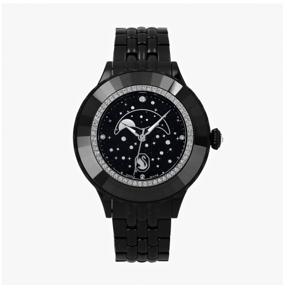 Swarovski 5677497 Octea Moon Schwarze Damen-Metalluhr