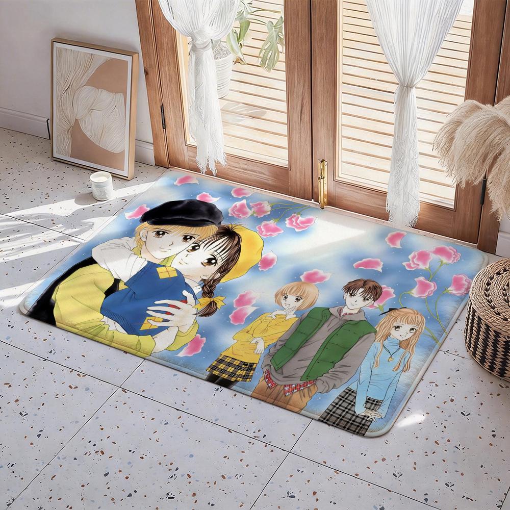 Anime K Kodomo no Omocha Floor Mat Eco Flannel Doormat Non Slip Odorless Indoor Floor Rug Soft Short Plush Home Mat