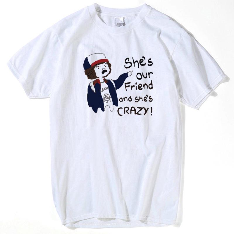 Stranger Things Eleven Waffle Hawkins T Shirt Men And Women White Casual Plus Size