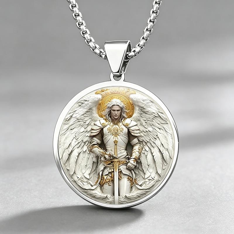 Archangel Michael Versatile Jewelry Boyfriend Gift Pendant Necklace for Women