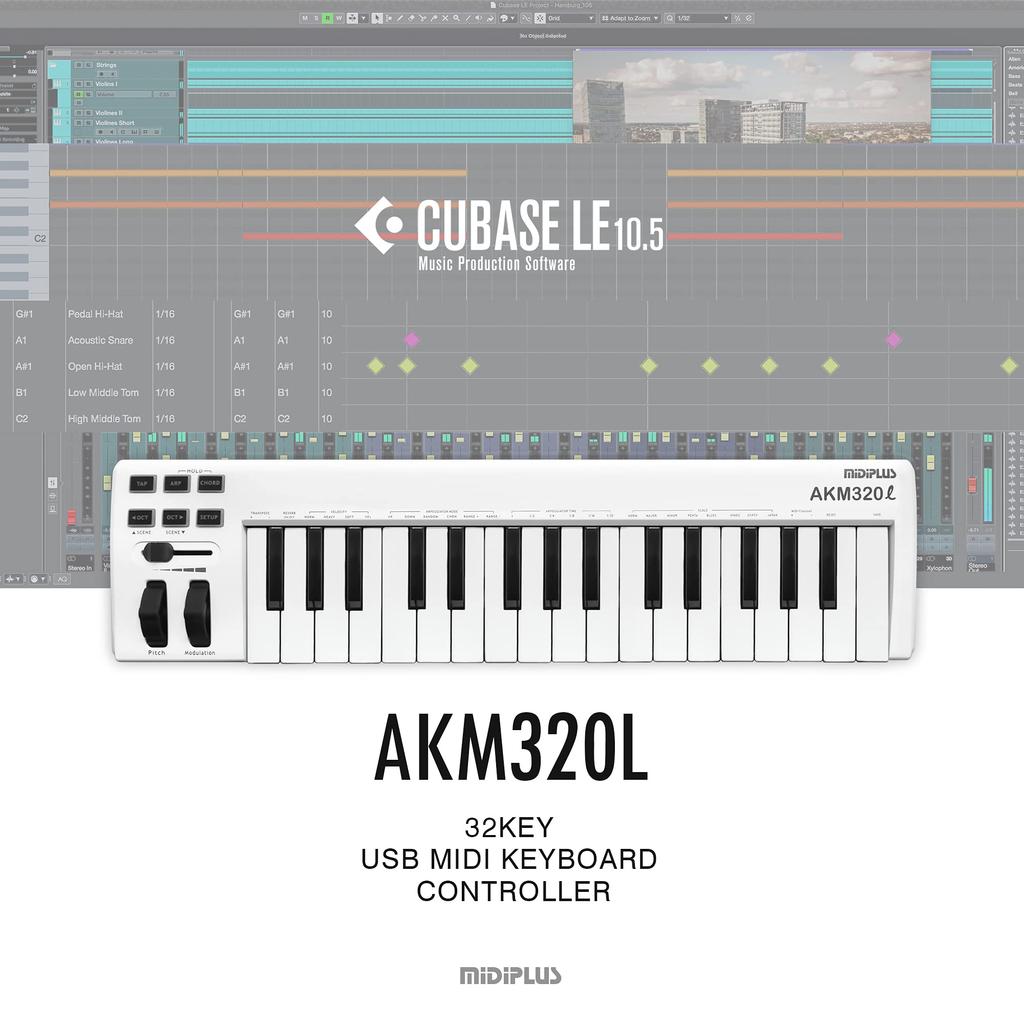 AKM320L MIDI Keyboard Controller with Cubase LE, the Standard DTM Software