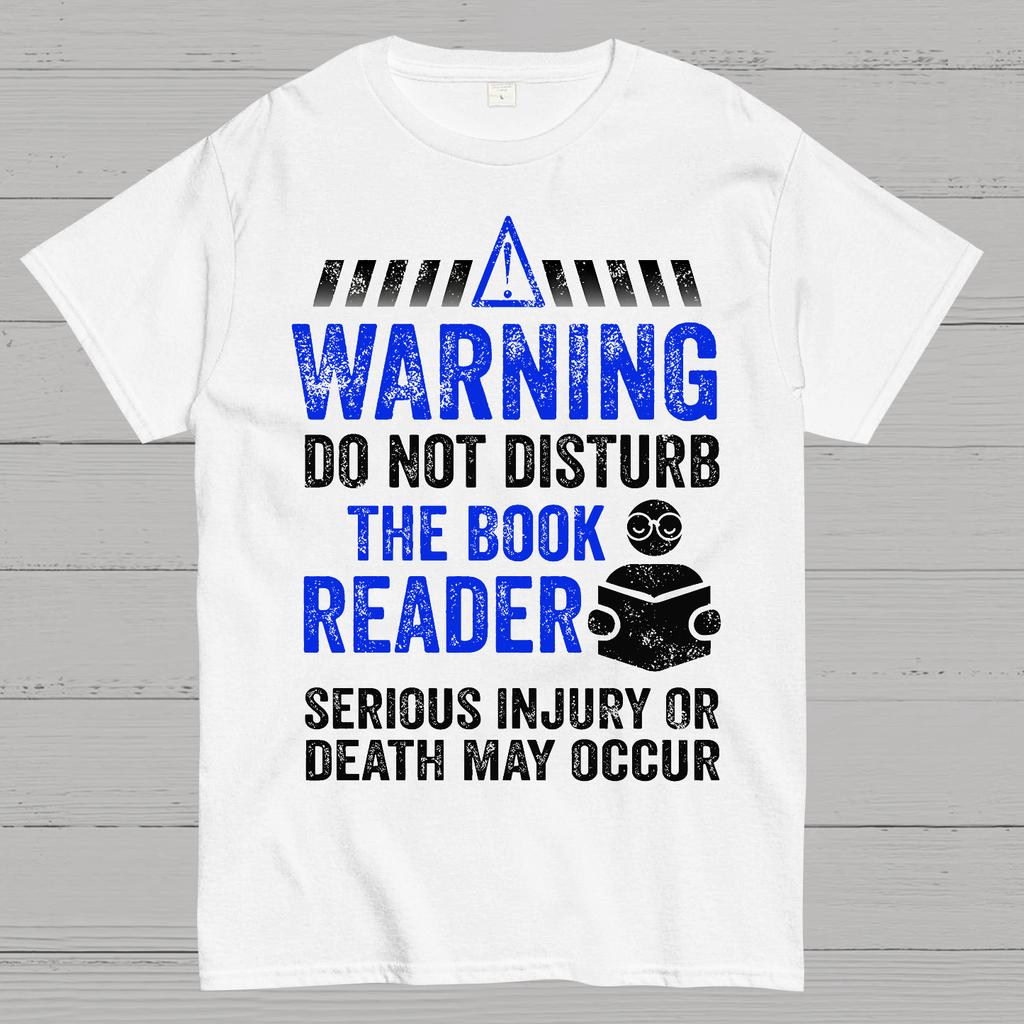 Warning Do Not Disturb The Book Reader Cotton Summer Casual Cool Loose T-Shirt