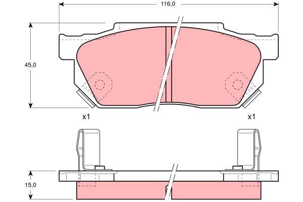 Trw Brake Pads Gdb325 Rozmiar 28