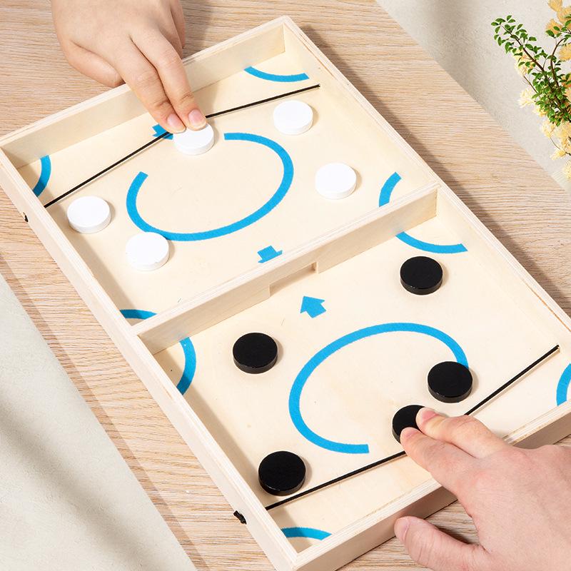

Wooden Bouncy Chess: Parent-Child Interactive Tabletop Game 35.5*22.5*3.2 cm
