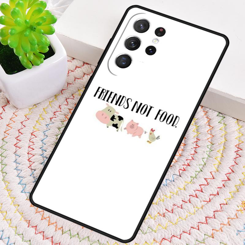 Vegan Quote Phrase Veganism TPU Phone Case For Samsung Galaxy note 10 pro S26 S25 S24 S23 S22 Ultra Plus S21 FE S20 Cover