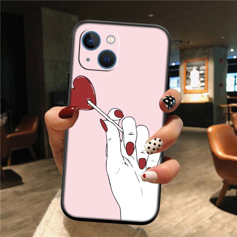 IK54 pink Hand Rose Smoke New High-End Shell Phone Case for Redmi Note 8 9 Pro Max 9S 9T 9C NFC 8T 8A 10A A4