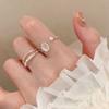 Summer Fresh Resin Oval Open Ring Personality Versatile Index Finger Ring Light Luxury Jewelry Women