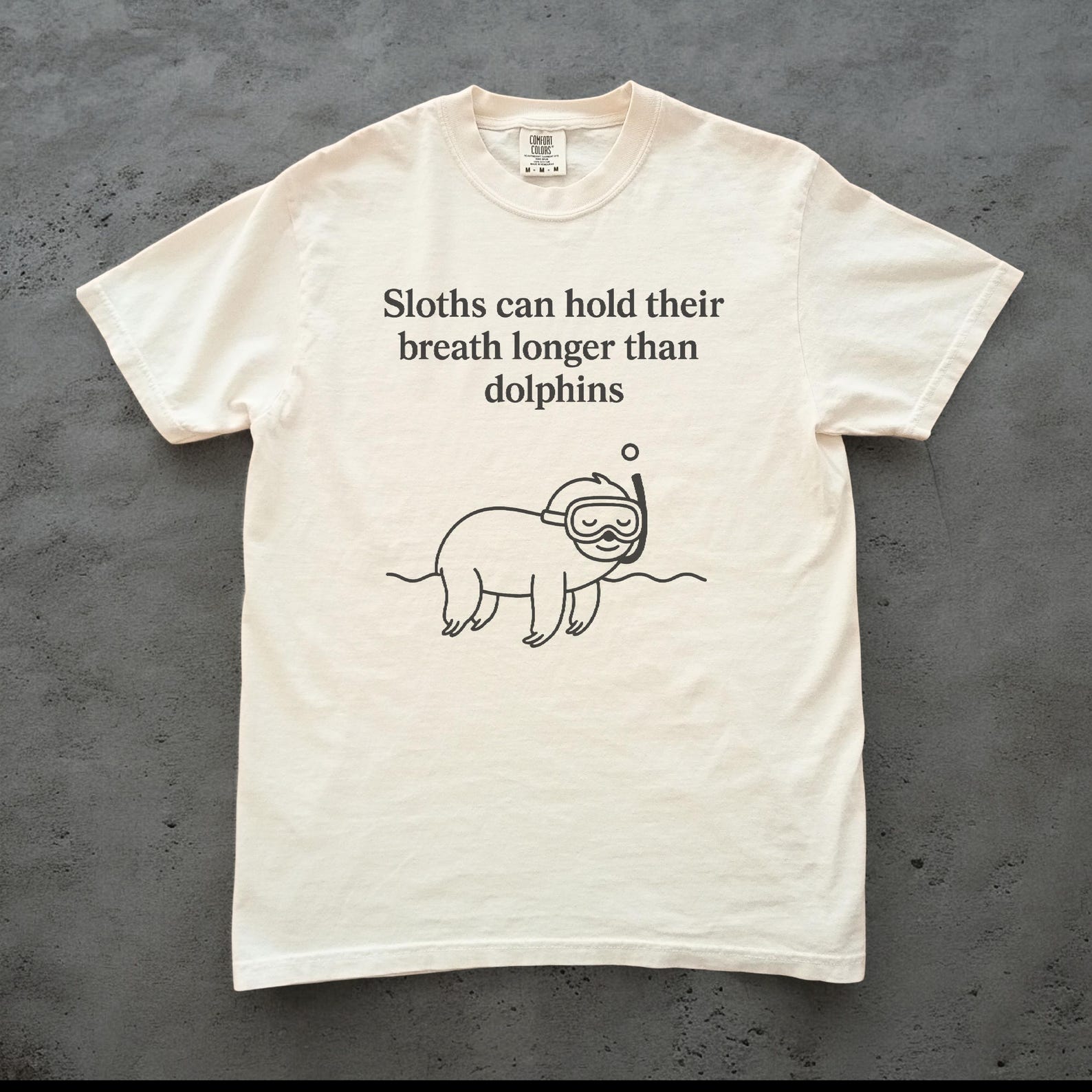 Funny Sloth Shirt, Nature Fact Tee, Comfort Colors Unisex Sloth T shirt, Sloth Lover Gift, Slow Animal Graphic Tee, Cute Science Shirt 4XL
