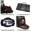 Convertible Men's Leather Travel Suit Bag - In-Stock Leather Garment Bag for Clothes and Luggage