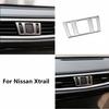 Stainless Steel Center Console Air Vent Outlet Case Sticker Fit For Nissan Xtrail X-Trail X Trail T32 2013+ Qashqai J11 2014 Murano