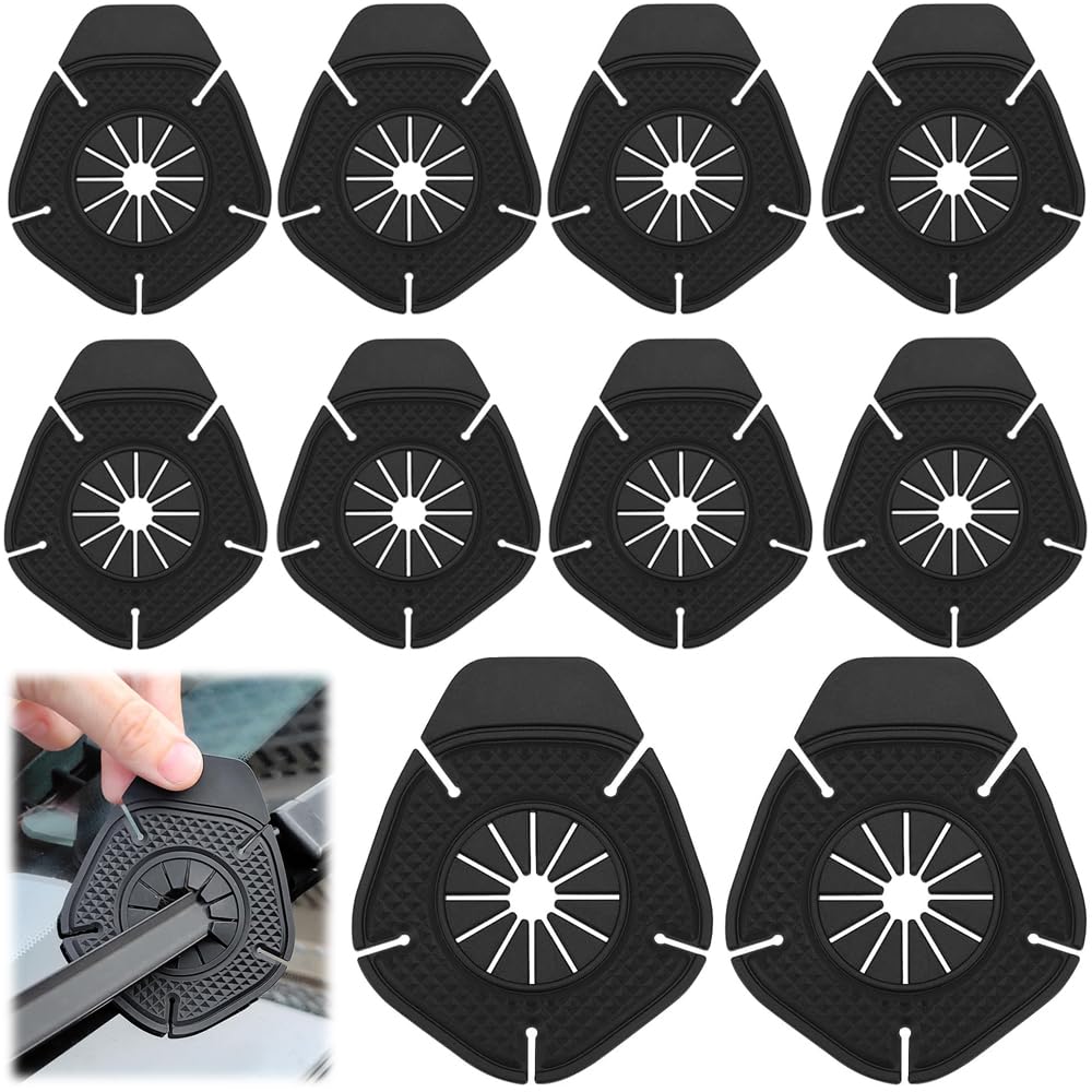 

Заглушки отверстий стеклоочистителей автомобиля, Набор из 10 протекторов, Пыль, Защитная накладка на основание рычага стеклоочистителя, чёрный