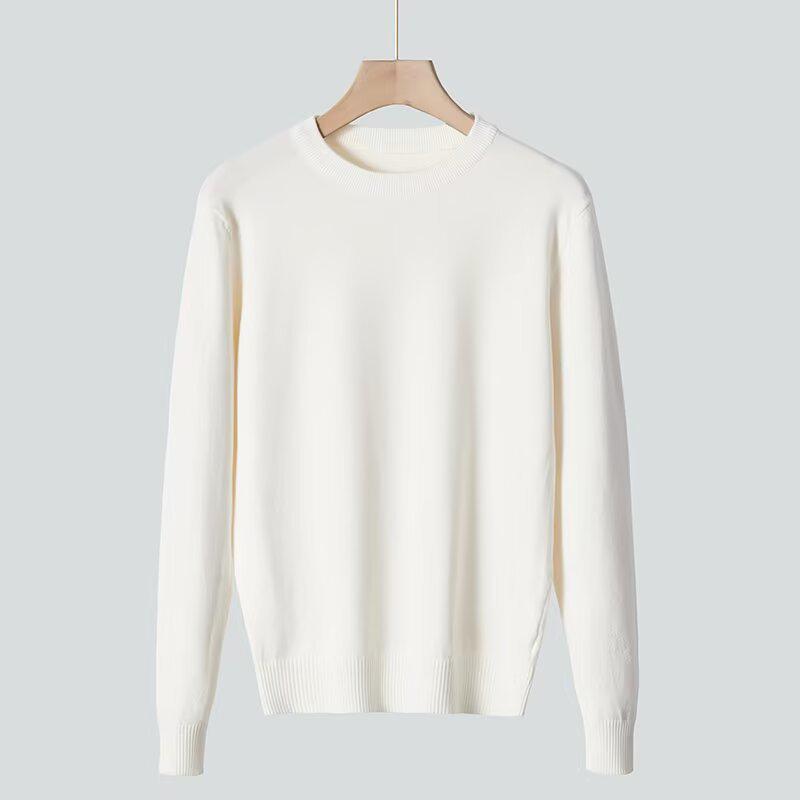 Trendy Harajuku Style Core-Spun Yarn Knitwear – Versatile No-Iron Round Neck Sweater