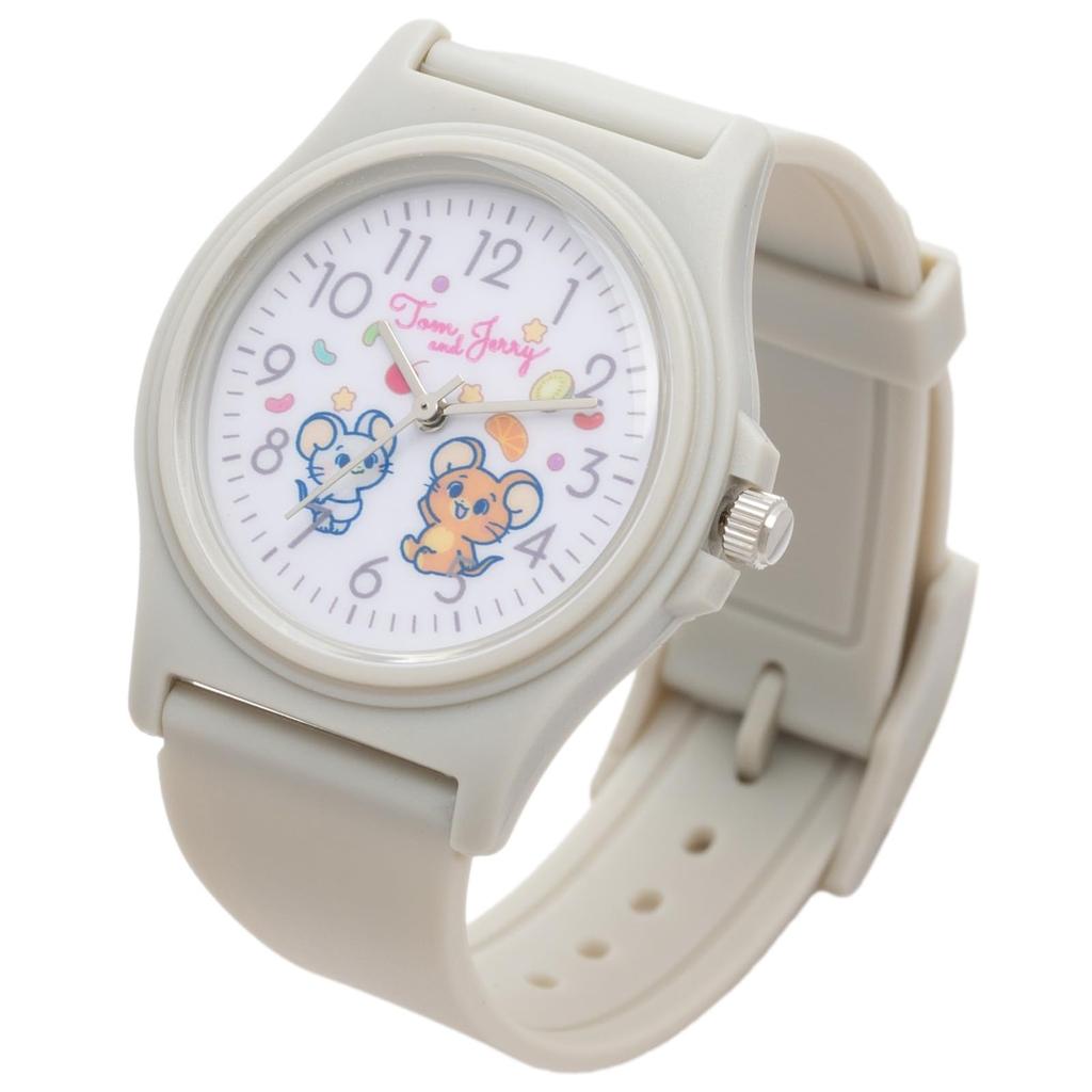 Watch Tom and Jerry Analog Polyurethane Belt Illustration Rubber Watch Gray [Fieldwork] Women's TAJ006-2
